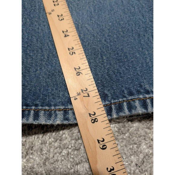 Levis 505 Regular Fit Straight Leg Jeans Mens 32x30 (32x28) Medium Wash Blue - Picture 7 of 7